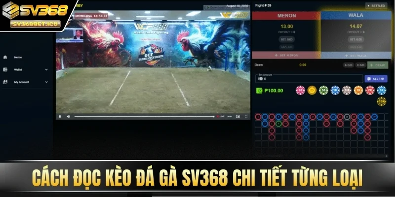 Cách đọc kèo đá gà SV368 chi tiết từng loại